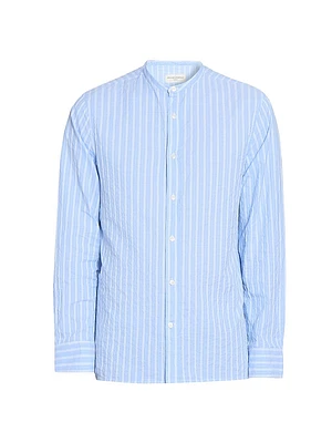 Gaston Textured Cotton Stripe Shirt
