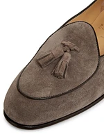 Tassel-Embellished Suede Loafers