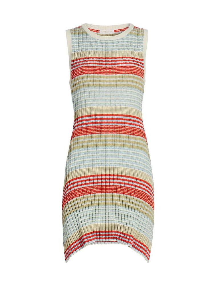 Cailin Stripe Rib-Knit Minidress