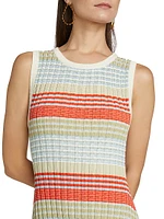 Cailin Stripe Rib-Knit Minidress