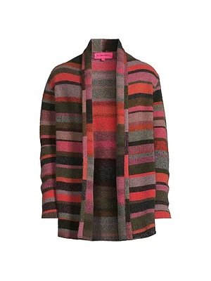 Striped Cashmere Smoking Jacket