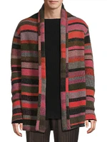 Striped Cashmere Smoking Jacket