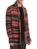 Striped Cashmere Smoking Jacket
