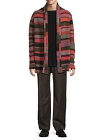 Striped Cashmere Smoking Jacket