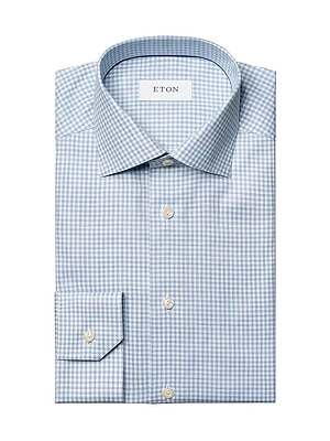 Contemporary-Fit Grid Check Shirt
