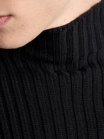 Wool Mock Turtleneck Sweater