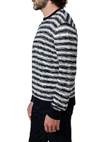 Drew Striped Knit Crewneck Sweater