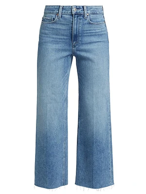 Anessa High-Rise Raw Hem Crop Jeans
