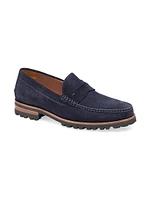 Baldwin Suede Lug Penny Loafers