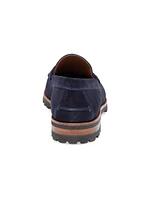 Baldwin Suede Lug Penny Loafers