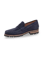 Baldwin Suede Lug Penny Loafers