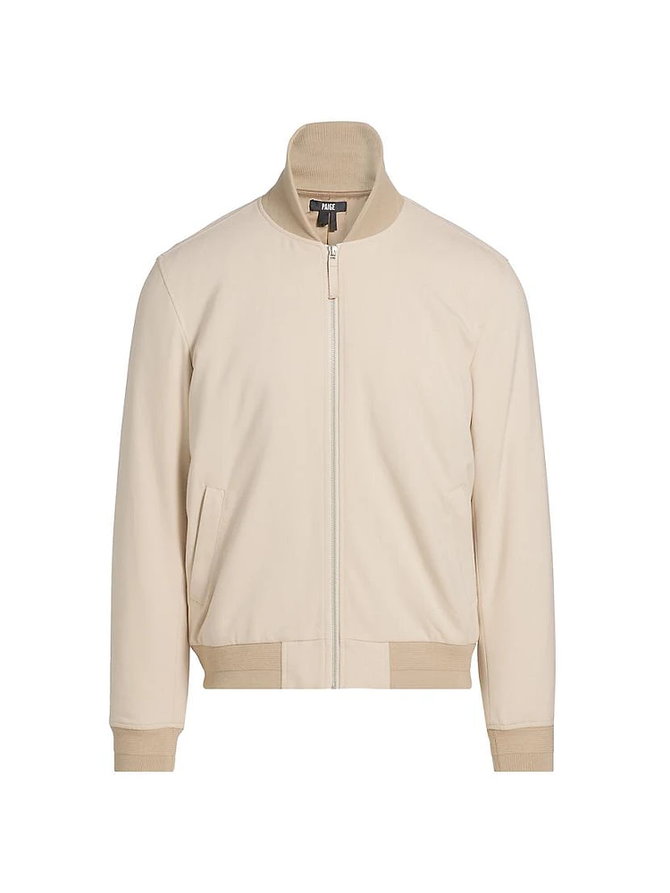 Timothy Zip-Front Bomber Jacket