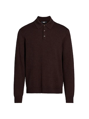 Finsbury Wool-Cotton Polo Sweater