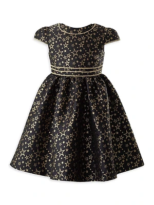 Little Girl's & Star Damask Dress