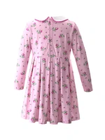 Baby Girl's, Little Girl's & Rosebud Floral Collared Dress