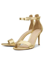 Metallic Leather 87MM High-Heel Sandals