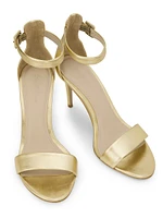 Metallic Leather 87MM High-Heel Sandals