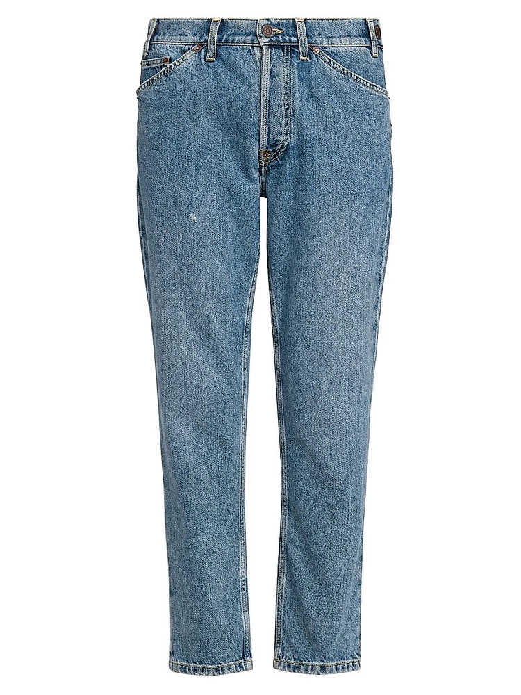 Straight Ankle Mid-Rise Jeans