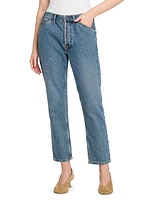 Straight Ankle Mid-Rise Jeans