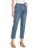 Straight Ankle Mid-Rise Jeans