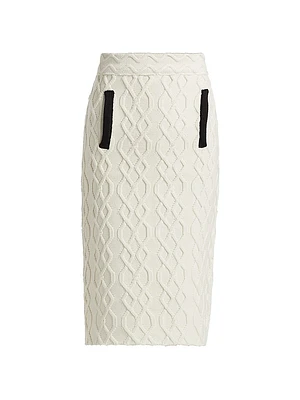 Textured Knit Pencil Skirt