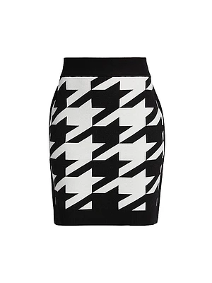 Jackie Houndstooth Miniskirt