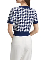 Jules Houndstooth Short-Sleeve Top