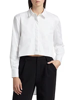 Kira Poplin High- Low Fly Away Shirt