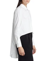 Kira Poplin High- Low Fly Away Shirt