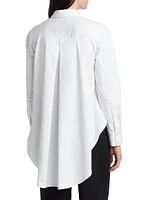 Kira Poplin High- Low Fly Away Shirt