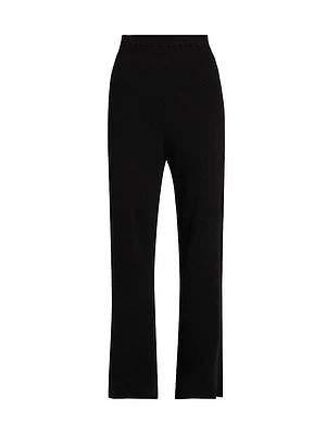 Delicash Silk-Cashmere Knit Flared Pants