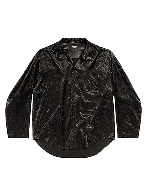 Rhinestone Minimal Shirt Large Fit