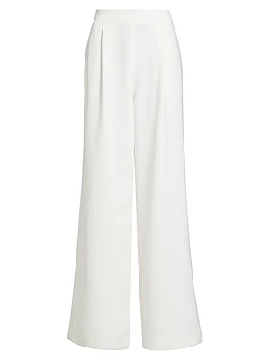 Hailey Pleated Wide-Leg Trousers