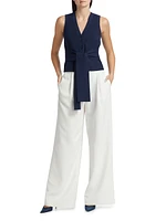 Hailey Pleated Wide-Leg Trousers