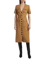 Finn Stretch-Cotton Poplin Midi-Dress