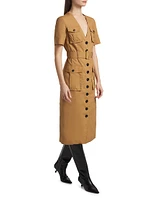 Finn Stretch-Cotton Poplin Midi-Dress