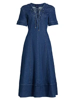 Dahlia Denim Fit & Flare Dress
