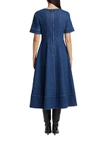 Dahlia Denim Fit & Flare Dress