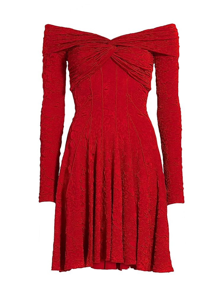 Textured Off-the-Shoulder Minidress