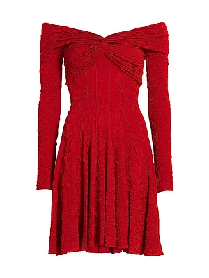 Textured Off-the-Shoulder Minidress