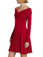Textured Off-the-Shoulder Minidress