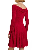 Textured Off-the-Shoulder Minidress
