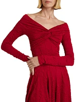 Textured Off-the-Shoulder Minidress