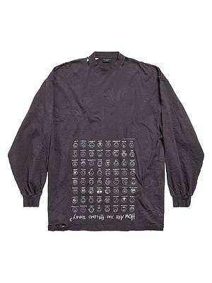 How are You Feeling Today Long Sleeve T-Shirt Large Fit