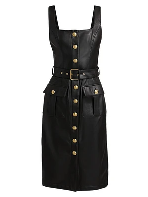 Idy Faux Leather Tank Dress