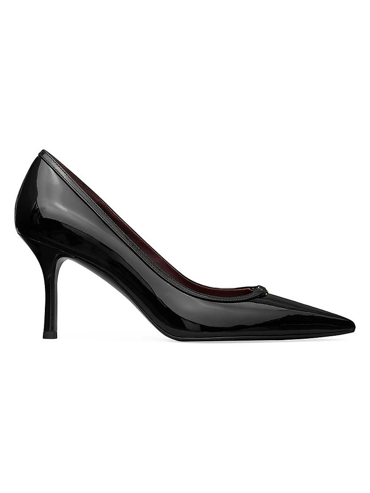 Double T Buckle 80MM Leather Pumps