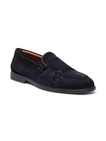 Malibu Double-Buckle Suede Loafers