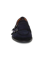 Malibu Double-Buckle Suede Loafers