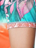 Beach Santa Button-Front Short-Sleeve Shirt