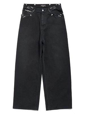Pierced Baggy Jeans